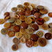 Bottoni marrone  set di 57 pezzi. Brown buttons,vintage buttons,set of 57 pcs,supplies