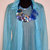 Vintage 1980 Gemello in pizzo color turchese taglia 46 - Vintage 80s - Lace peacock blue twin set size 36 /12 - (USA size)