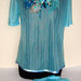 Vintage 1980 Gemello in pizzo color turchese taglia 46 - Vintage 80s - Lace peacock blue twin set size 36 /12 - (USA size)