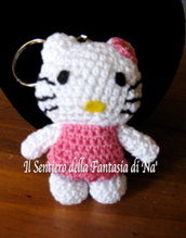 Amigurumi Hello Kitty portachiavi, bomboniera