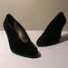 BLACK SUEDE PUMPS - SIZE 6.5 - '80 - MADE IN ITALY - NEW AND NEVER WORN