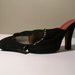 BLACK VELOUR MULES (SABOT) - SIZE 5.5 - '70 - MADE IN ITALY - NEW AND NEVER WORN