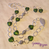 Collana cuori verdi Collana cuori verdi