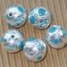 5 perle metallo pallone da calcio smaltato