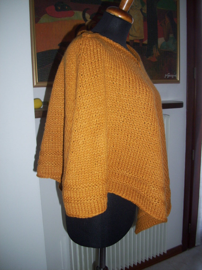 Poncho bambina color lavanda in pura lana e alpaca anallergica fatt