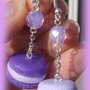 Orecchini con macarons viola / earrings with violet macarons
