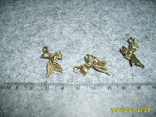 Lotto 4 pezzi charms fiocco bronzo