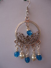 orecchini pendente stile argento tibetano