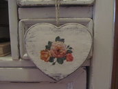Cuore Shabby con rose vintage