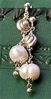 White sea earrings