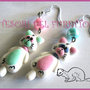 Orecchini Posi Nega Creamy Fimo cernit idea regalo moda kawaii 2