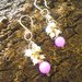 Peals, ruby and gold circles earrings