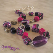 Collana fimo purple Collana fimo purple