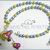 Collana "Fufulletto" 2012 Folletto fimo cernit kawaii elph necklace collier azzurro giallo dolcetti