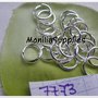 100 PZ ANELLINI ANELLI DI CONGIUNZIONE COLOR SILVER  8X1mm D07773