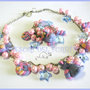 Parure collana bracciale fimo gatto micio cat necklace 