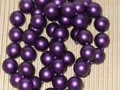perle in vetro cerato 10mm viola scuro S.