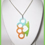 Tri Color Knuckle Duster Necklace