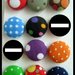 Orecchini bottone multi colori