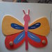 Appendiabiti/attaccapanni per bambina, farfalla, fatto e dipinto a mano