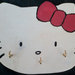 Portachiavi da parete "Hello Kitty" in legno, fatto e dipinto a mano
