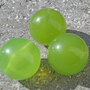 1 perla verde acceso trasparente - 20 mm.