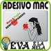 EVA E LA MELA - APPLE MAC MACBOOK ADESIVO 13 15 17 PRO DECALCOMANIA ORIGINAL SIN
