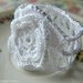Bomboniera - portatovagliolo fiore bianco ad uncinetto