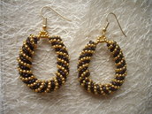 Gold chocolate earrings
