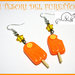Orecchini "Ghiaccioli all'arancia" fimo cernit idea regalo estate 2012 kawaii
