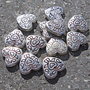 10 cuori in argento tibetano