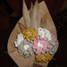 bouquet di fiori in filo di cotone 