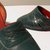 GREEN KIDSKIN HEELED SHOES - SIZE 6.5 - '70 - MADE IN ITALY - NEW AND NEVER WORN