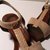 APRICOT SUEDE AND PYTHON SANDALS SIZE 6.5 - '80 - MADE IN ITALY - NEW AND NEVER WORN