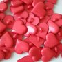 9 BOTTONI CUORE ROSSO PLASTICA - heart buttons