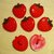 4 BOTTONI FRAGOLA PLASTICA - strawberry buttons