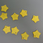 4 STELLE gialle PLASTICA CHARMS - star charms beads