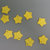 4 STELLE gialle PLASTICA CHARMS - star charms beads