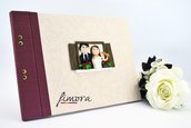Guestbook sposi con decorazione in cernit