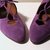  PURPLE SUEDE LOW HEELED SHOES - SIZE 6.5 - '80 - MADE IN ITALY - NEW AND NEVER WORN