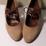  	SUEDE HEELED SHOES - SIZE 6.5 - '80 - MADE IN ITALY - NEW AND NEVER WORN