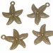 4 charms in bronzo stella marina vend.