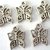 Charms Butterfly farfalle argentato anticato Nickel free 5 pezzi