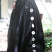 Maxi Black Skirt / Extravagant Black Satin Skirt