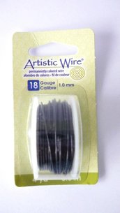 Artistic Wire® Black, 18 Gauge (1,02 mm). Bobina da 3,66 metri.