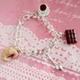 Bracciale con charms in Fimo, tema "colazione"