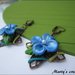 Jungle Style 7, orecchini con fiore azzurro in pasta sintetica / polymer clay