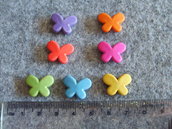 10 Perline in acrilico a forma di farfalla