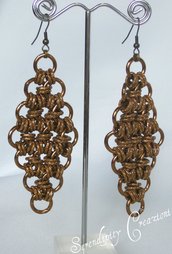 Orecchini Chainmaille bronzo