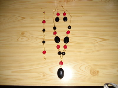 collana corallo e onice collana corallo e onice